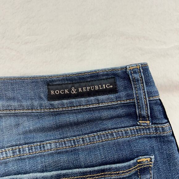 Rock & Republic Women's Berlin Tuxedo Stripe Denim Jeans Size 14 Streetwear - Picture 10 of 16